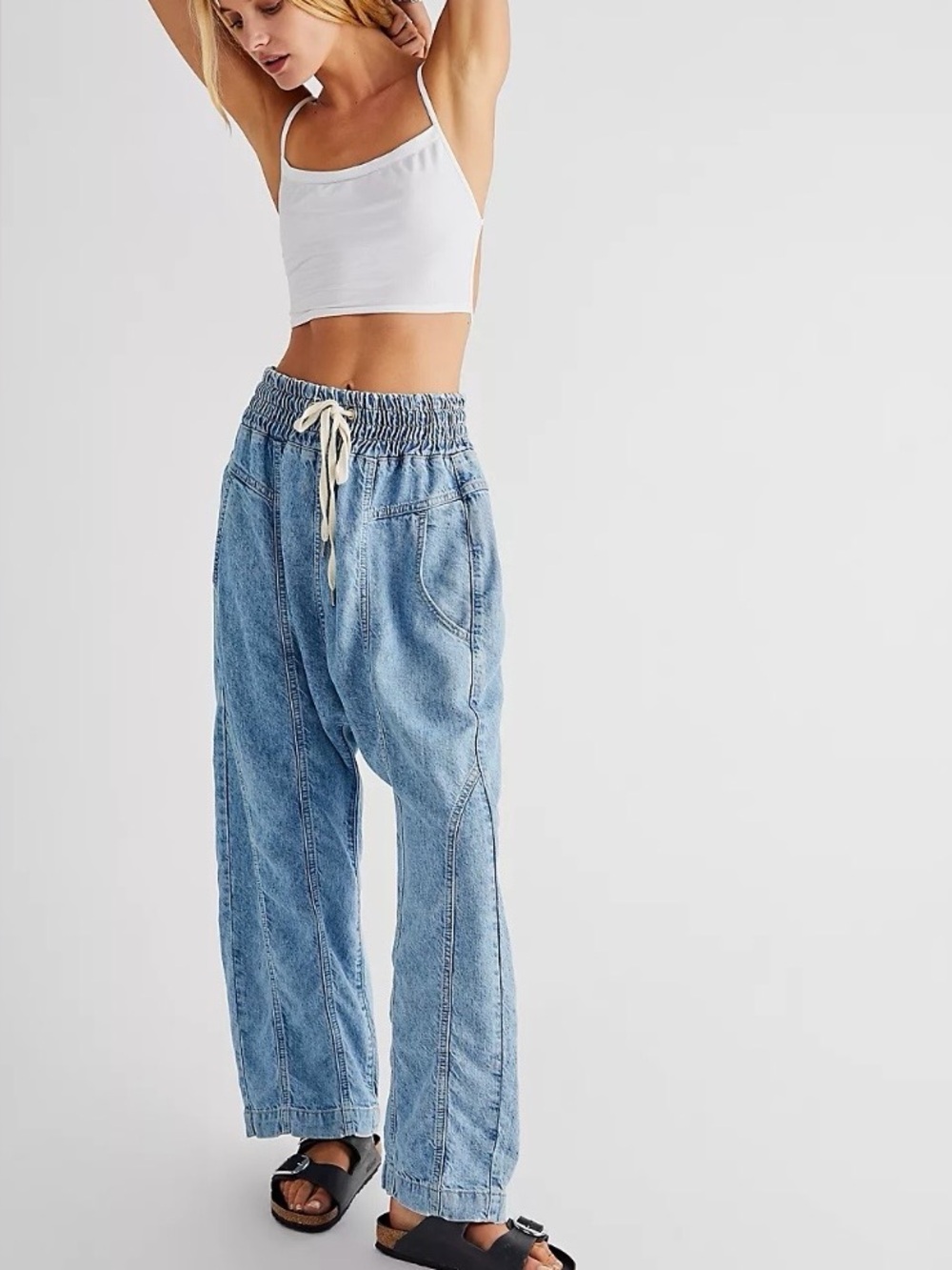 WE THE FREE 
Arcadia Denim Harem Pants
Size small